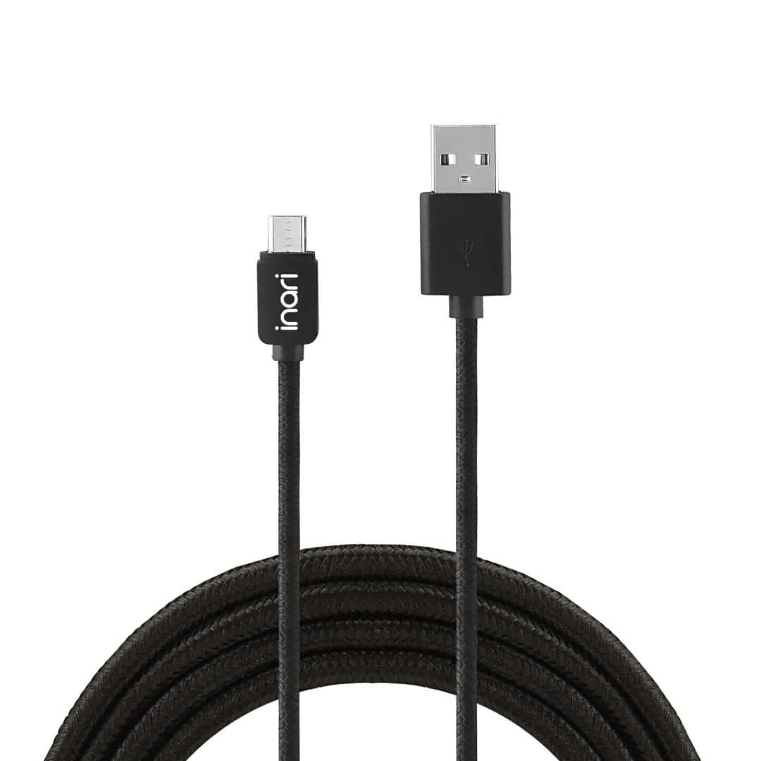 Inari Micro USB 3A Fast Charging cable, Braided Skin, High Durability, Compatible with Digital Cameras, Bluetooth Speakers, Android smartphones, wireless earphones, Power Banks & adaptors - 1 Meter (Black) (B0B18QSF4H) Amazon Price History, Amazon Price Tracker