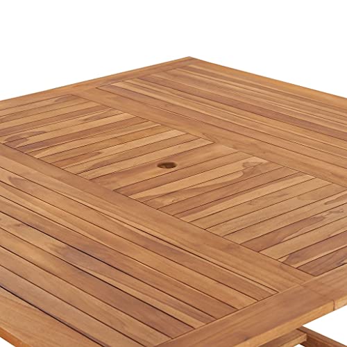 Table de cuisine en teck massif durable et résistante 150 cm - 8