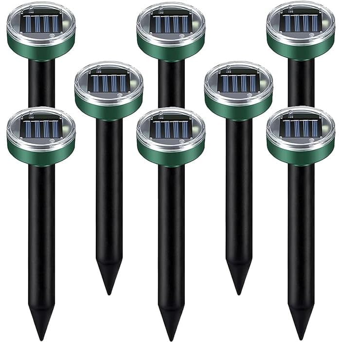 Ultrasonic Mole Repellent Solar Powered,Gopher Mole Repeller for Lawn Garden Yard, Effective Sonic Rodent Repellent for Voles Snakes Rats