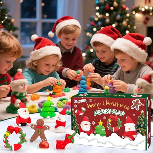 Image of ifergoo Air Dry Clay, 6-Pack Modeling Clay for Kids, Christmas Crafts Toys