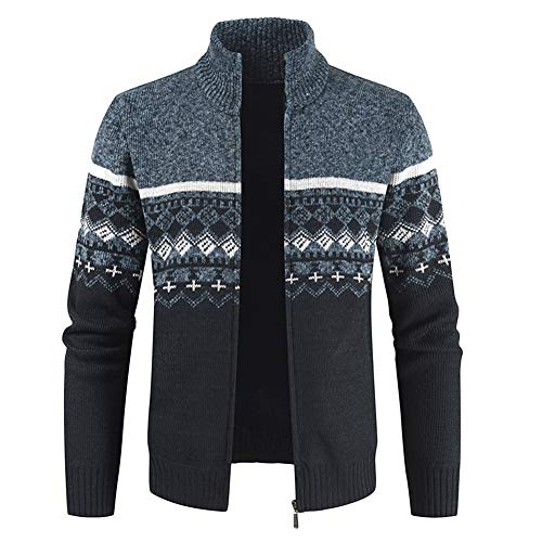 YOUTHUP Cardigan da Uomo Giacca con Maglione Maglia Manica Felpa