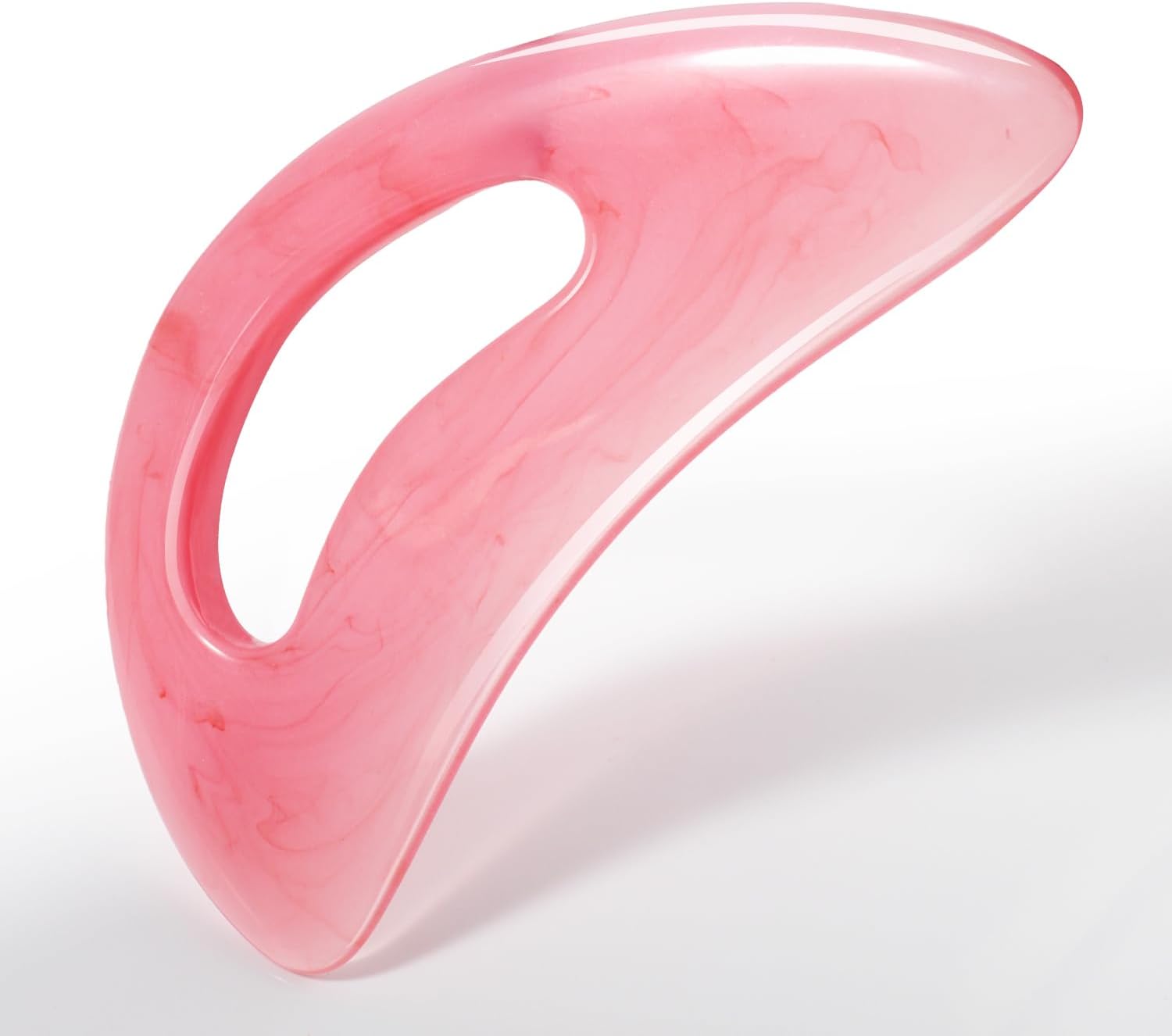 Scienlodic Gua Sha Massage Tool with Handle (Resin) Larger Guasha Scraping Tool for Back Neck Face Leg Massage, Lymphatic Drainage, Cellulite Remove
