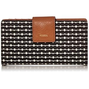 Fossil Women’s Logan Leather RFID-Blocking Tab Clutch Wallet