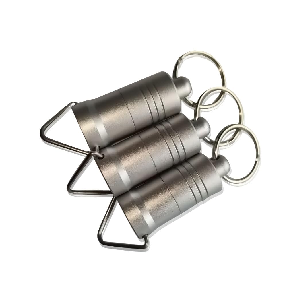 Magnetic Key for Hook Lock Key,Magnet Tool for Peg Stop Lock Key,Pocket Key,Permanent Powerful Magnet with Keychain,Earth Magnets in Silver Pack of 3