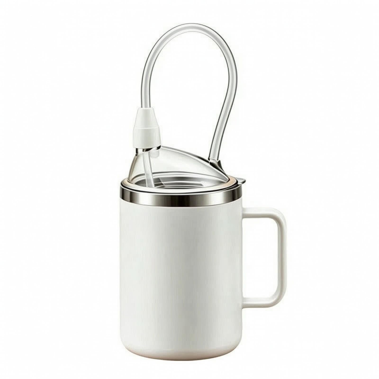 Tasse pour Bébé en Acier Inoxydable, Blanc, Blanc, 520ml