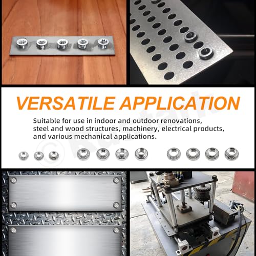 Rustark Selbsteinpressende Muttern Nietmutternverschluss aus für Maschinen Und Elektrische (11Größen)