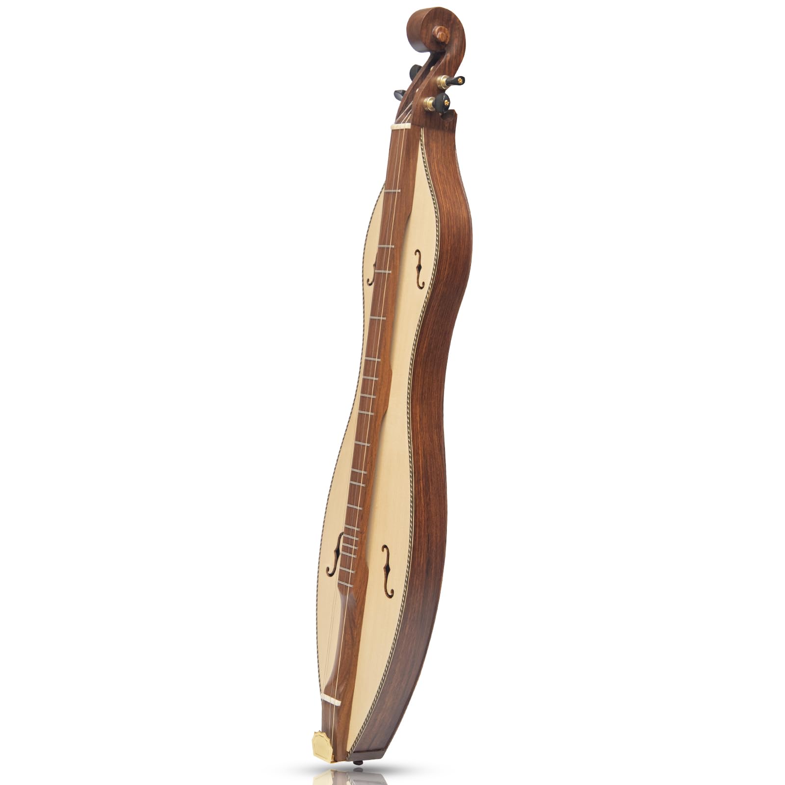 Mountain Dulcimer - Palissandro a 4 corde, con foro a F, con filetto