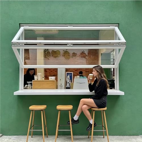 Ventana de cafetería para servir comida para llevar en aluminio 3