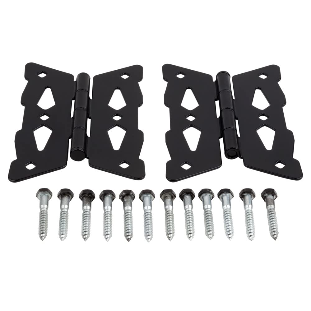 National Hardware N109-218 SPB8443 Decorative Butterfly Hinges in Black