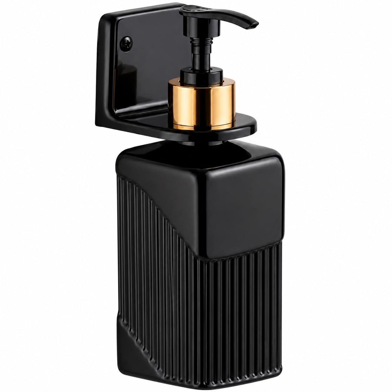 Wall Mounted Soap Dispenser with Strong Adhesive Holder | 400ml Refillable Liquid Soap Dispenser | Leak Proof Hand Wash Dispenser for Bathroom Kitchen Wash Basin Office Hotel-image-29