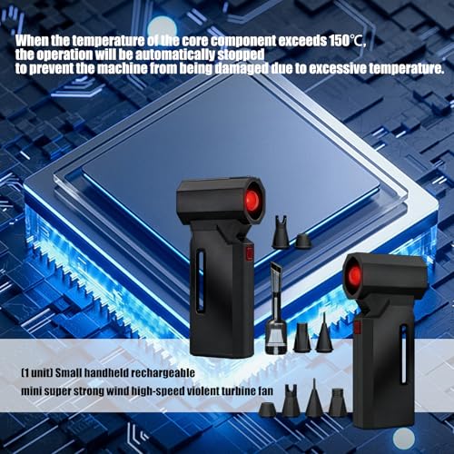 Souffleur portable haute vitesse pour éliminer la poussière incrustée avec LED intégrée - 5