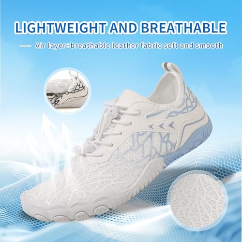 Image of Hike Barefoot Shoes for Womens Men Footwear,Pro Healthy&Non-Slip Water Shoe for Women Men, Wide Toe Running Shoes Boots Sneakers Unisex Designed for Walking,Running&Swimming Yoga, and Water Sports