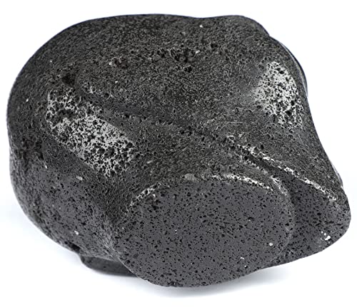 Skullis 4.1" Hot Lava Stone Star Being Female Alien Crystal Skull Companion With Labradorite Eyes, Hand Carved Gemstone Fine Art Sculpture, Reiki Healing Stone Statue.2229 #TOP5
