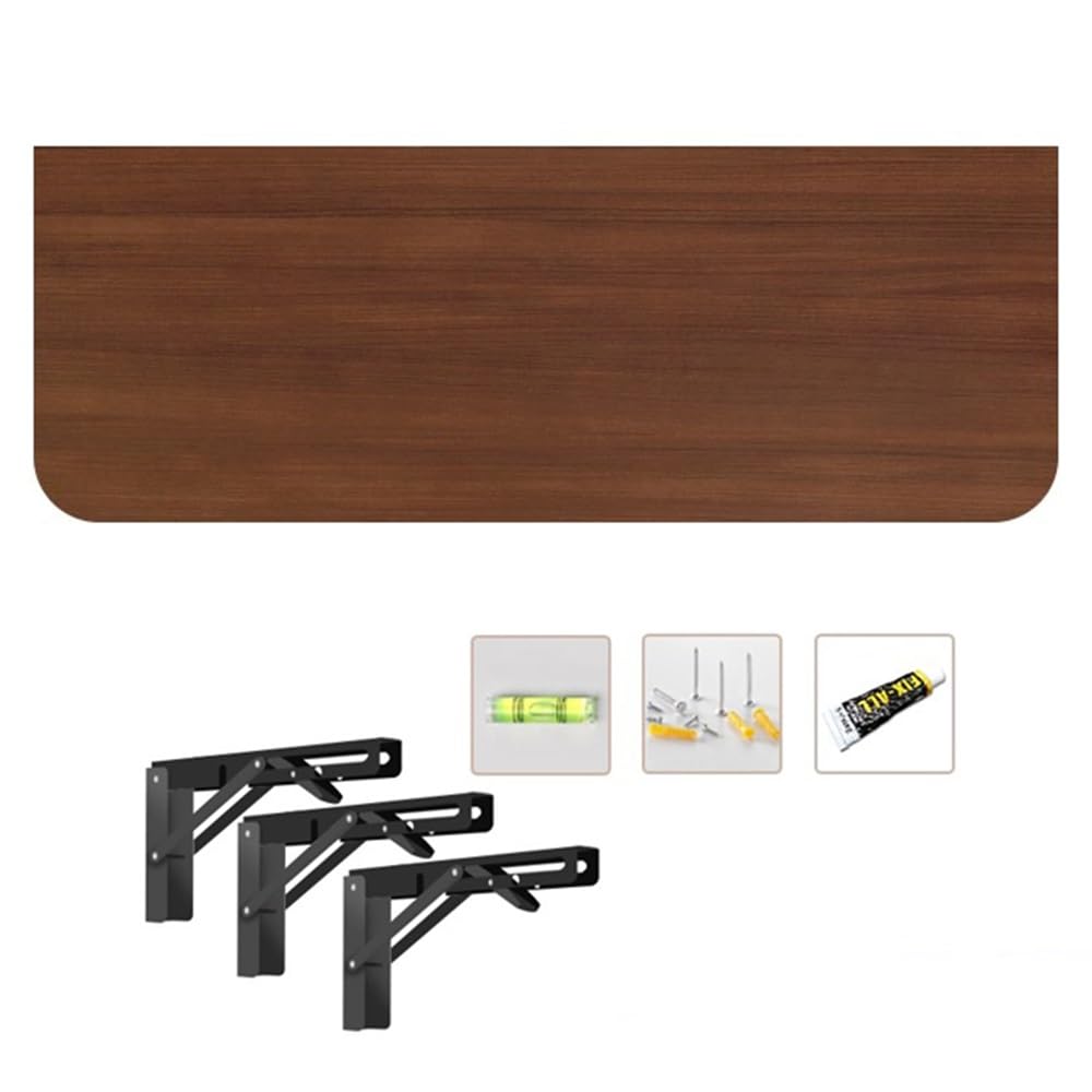 Table pliante murale en bois noble fini noyer pour un bar mural chic