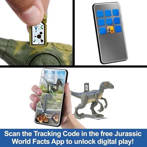 Mattel Jurassic World Gigantic Trackers Action Figure, Bistahieversor Dinosaur Toy with Movement & Tracking Accessory, 14-inches Long - image 4