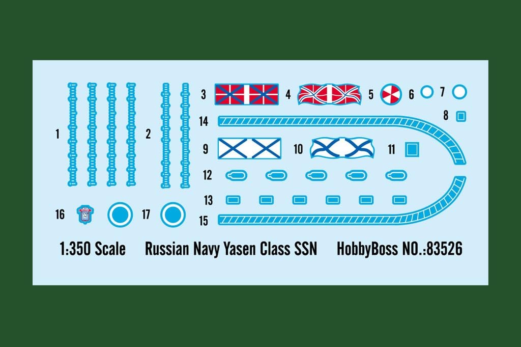 Hobbyboss 1:350 - Russian Navy Yasen Class SSN - Hbb83526