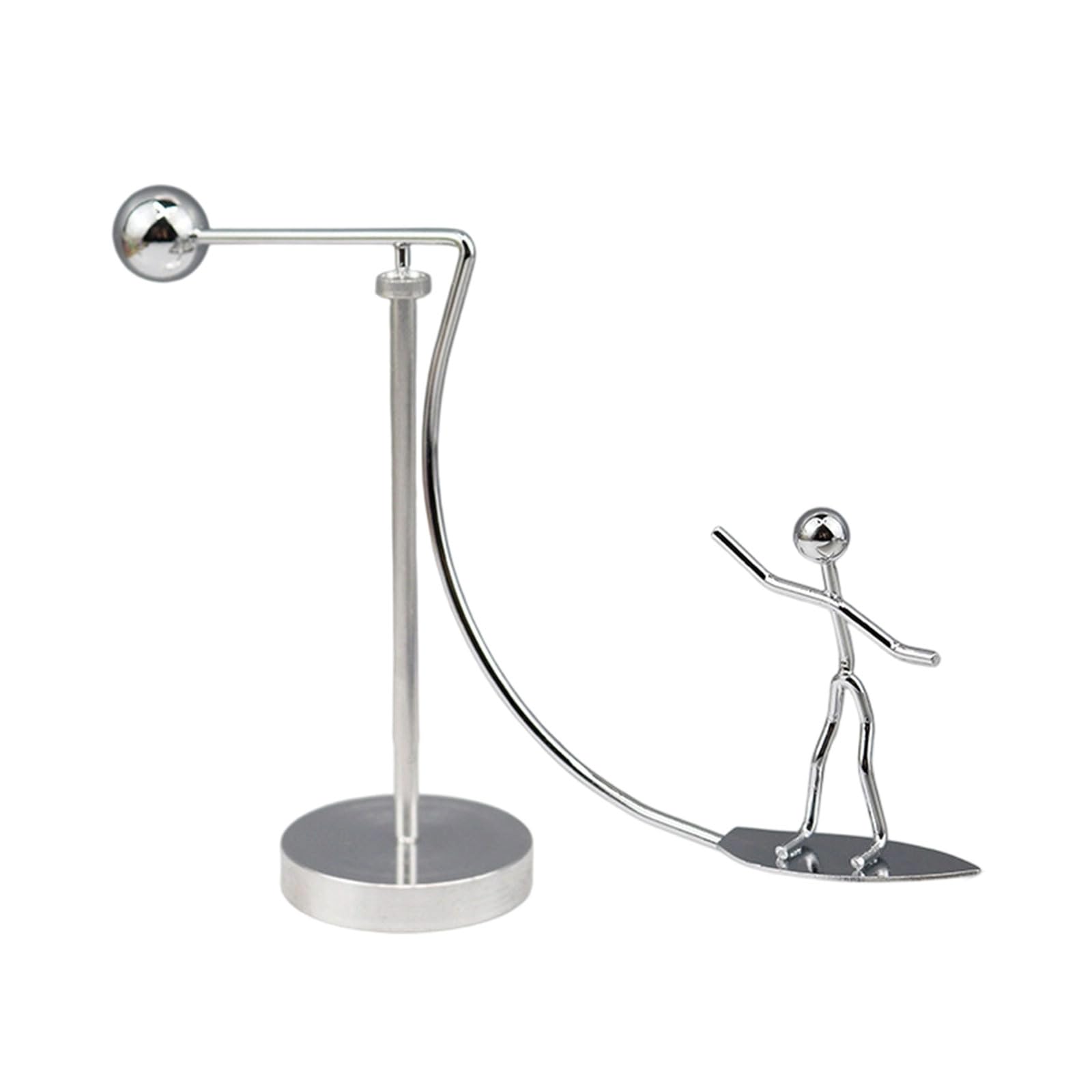 Osniyaw C Kinetics Art Balance Toy Decompression Science Psychology Home Office Desk Decoration Metal Physics Balance Up Metal Sculpture Drinking Up Toy Kinetics