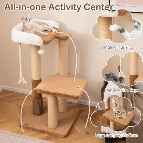 Árbol para Gatos Moderno de 44 Pulgadas para Interior miniatura 5