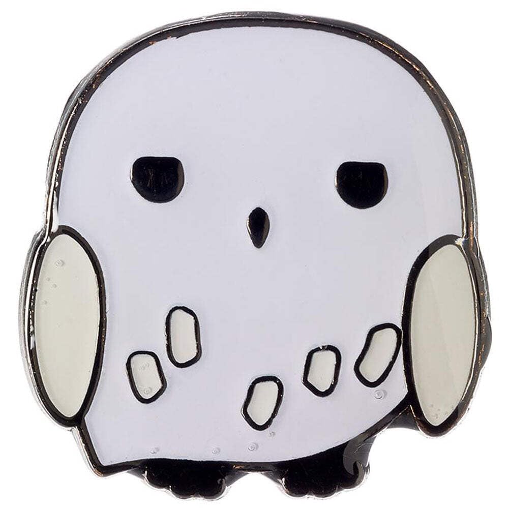 Harry Potter Unisex Silver Hedwig Pin Badge – Bold Statement | Acotis Diamonds - Zinc / Copper / Aluminium
