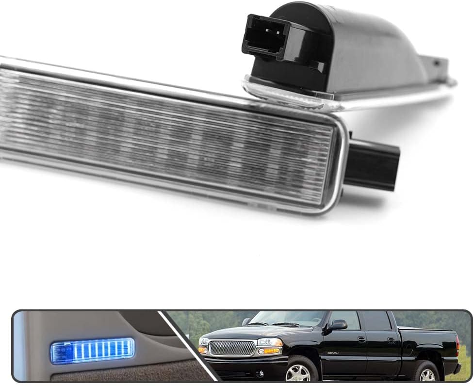 4Pcs LED Courtesy Door Light for Hummer H2 SUT SUV for Ca'dillac Escalade for Chevy Avalanche Powered by High Power SMD Blue LED Error Free