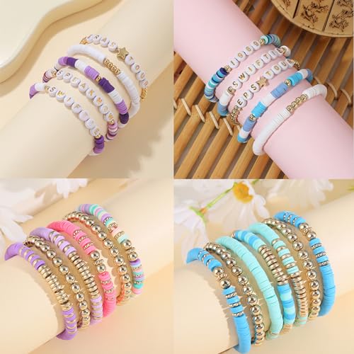 50% Off 2220pcs Purple Blue Polymer Clay Beads for Jewelry Making