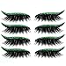 Ciglia finte, adesivi per eyeliner glitter verde ciglia finte adesivi per il trucco degli occhi, ciglia finte 3D ciglia lunghe e spesse riutilizzabili per allungare le ciglia per il trucco (GA122)