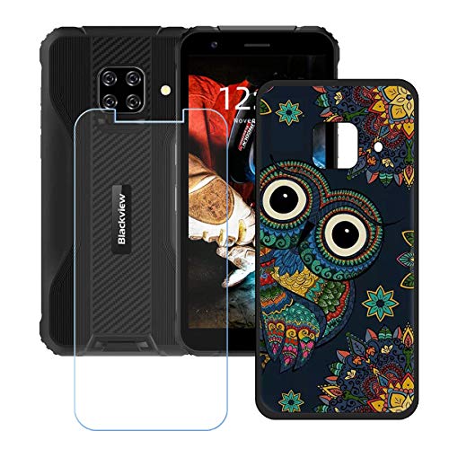 TTJ Hülle für Blackview BV5100 + HD Panzerglas, Sanft Handyhülle Silikon Schutzhülle Cover TPU Case Handy Tasche Handytasche - Panzerglasfolie Schutzfolie für Blackview BV5100 (5,7\") - OP12 TTJ Hülle für Blackview BV5100 + HD Panzerglas, Sanft Handyhülle Silikon Schutzhülle Cover TPU Case Handy Tasche Handytasche - Panzerglasfolie Schutzfolie für Blackview BV5100 (5,7\") - OP12