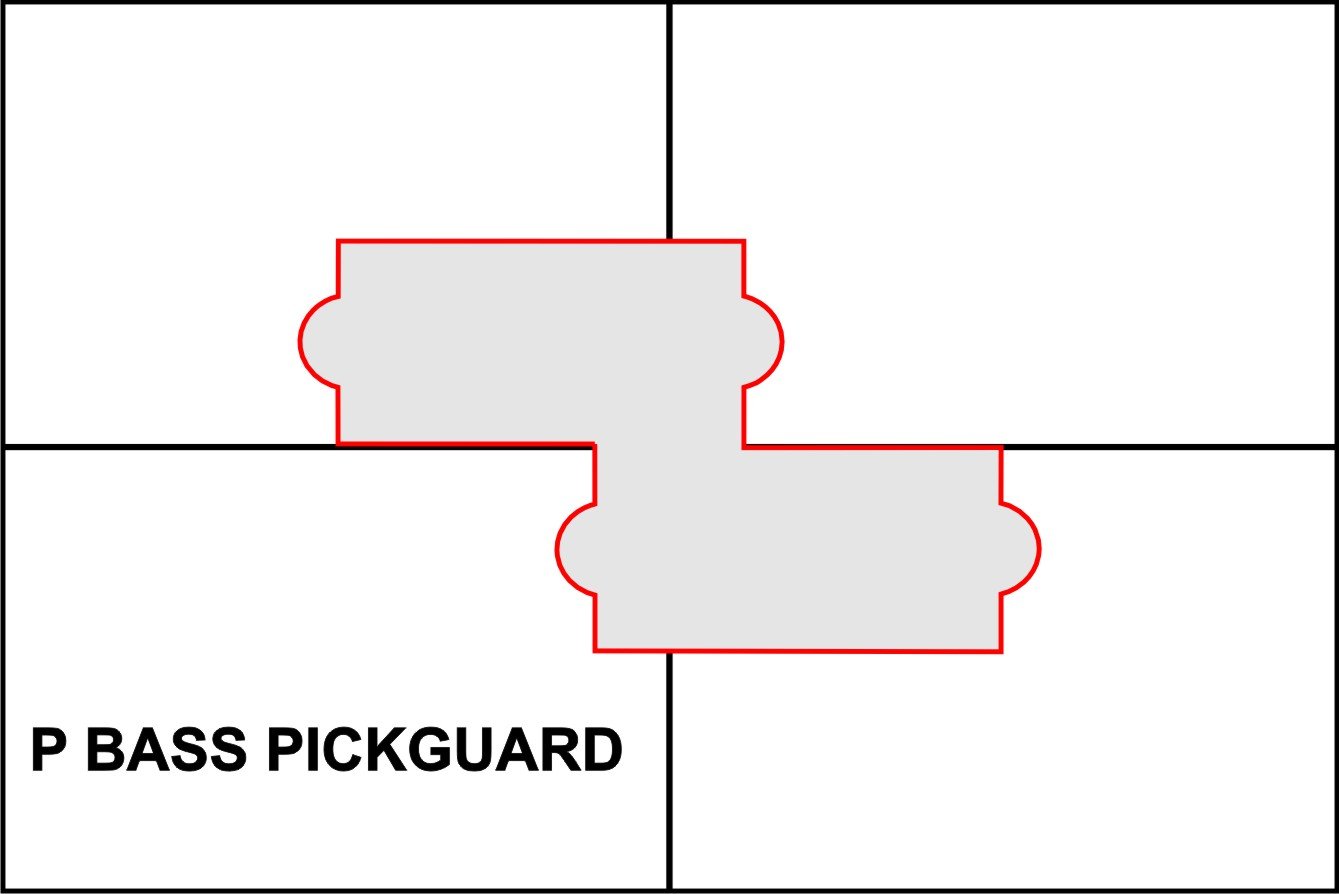 Buy Pickup Routing Template P Bass Pickguard Online at desertcart UAE