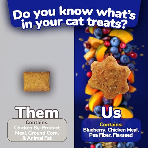 Fruitables Cat Treats Crunchy Cat Treats Packed with Protein Healthy Low Calorie Free of Wheat, Corn and Soy Made with Real Chicken and Blueberry 30 Ounces - Image 5