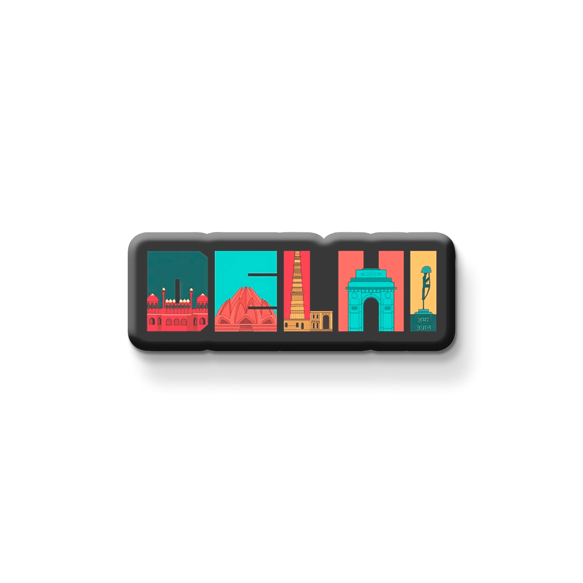 NIVARA Indian State Souvenir Fridge Magnet Set of 1 (Delhi)-picture-1