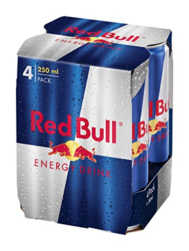 Red Bull Energy Drink, 4er Pack, Einweg (4 x 250 ml Dosen)