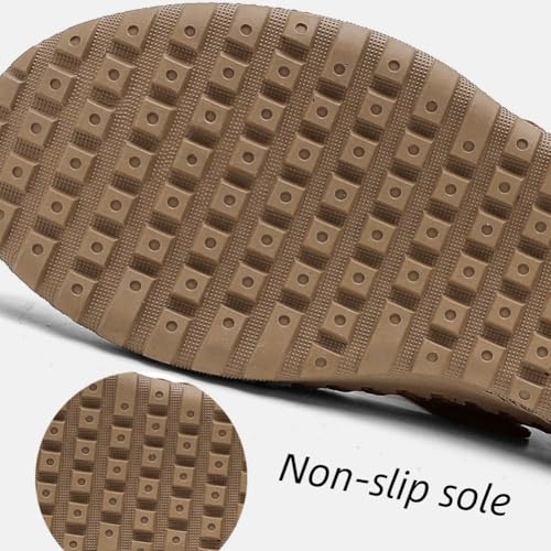 UIKGITP Mens Closed Toe Sandals Sandalias para Hombres Summer Outdoor Travel Leather Fisherman Casual Sandal4