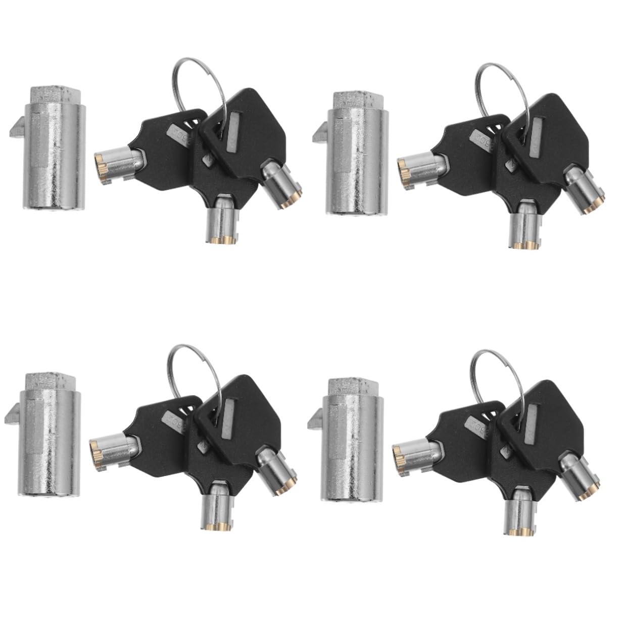 MUCKLILY 4pcs Snack Machine Locks Keys Industrial Cabinet Vending Machine Locks Enhanced Security Quick Access