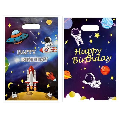 Damaiyyy Bolsas de Regalo de Astronautas,Bolsa de Caramelos 20Pcs Caja de Bolsa de Papel para Los Favores de La Fiesta de Cumpleaños de La Navidad