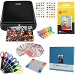 Kodak Step Wireless Mobile Photo Mini Printer (Black) Scrapbook Bundle
