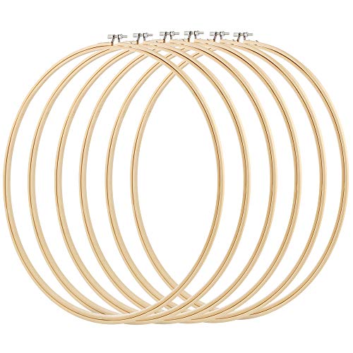 Caydo 6-Pack 16 Inch Bamboo Hoops