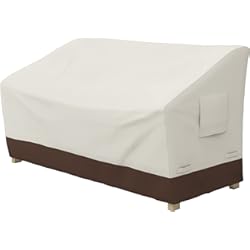 Amazon Basics Funda protectora para banco de 3 plazas, Beige+bronceado
