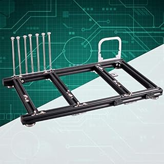 ATX Motherboard Test Bench Best for Overclocking Test, ATX Computer Open Air Frame ATX Case PC Test Bench for Games/Cooling, Aluminum DIY Computer Case for ATX Motherboard Test Bench(Black)