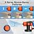 Cordless Paint Sprayer with 3000mAh, Electric Paint Sprayer Gun with 1200ML & 250ML Container, 4 Nozzles and 3 Patterns, Airless HVLP Paint Sprayer for Furniture,Cabinets,Walls,Door,Garden Chairs