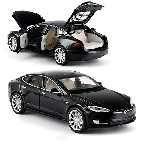 GSMSZN Collectionnable 1/32 Diecasts Tirez sur Les Modes de Voiture Alliage Auto Mobile Véhicule Super Sports Voiture de Sports for Tesla Modèle S Seran (Color : Black), Noir, (GSMSZN-A96123) Cover