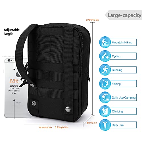 Mardingtop Molle Tasche Taktische Gürteltasche Mehrkammer Werkzeugtasche für Outdoor-Reisen, Bergsteigen, Camping - Image 4
