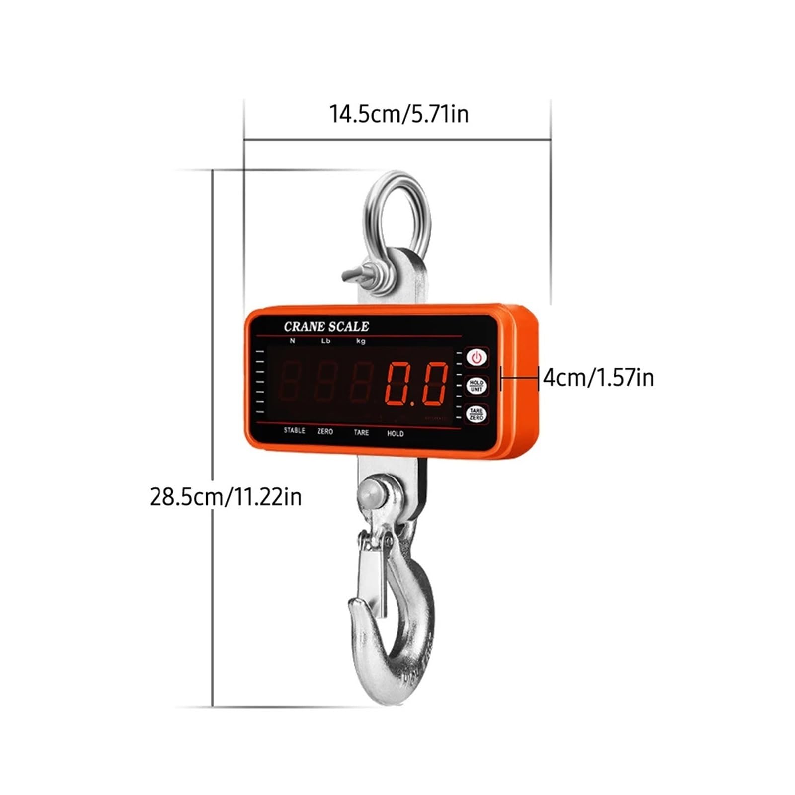 Escala colgante, 1500kg/500kg Báscula digital colgante para grúa | Incluye mando inalámbrico, pantalla digital legible y construcción resistente para almacenes, talleres y pesaje industrial.
