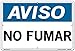 Vestil Notice SignSI-N-37-D-AL-063-S 37 18.5X12.5 ALUMINUM .063 No Smoking NO FUMAR