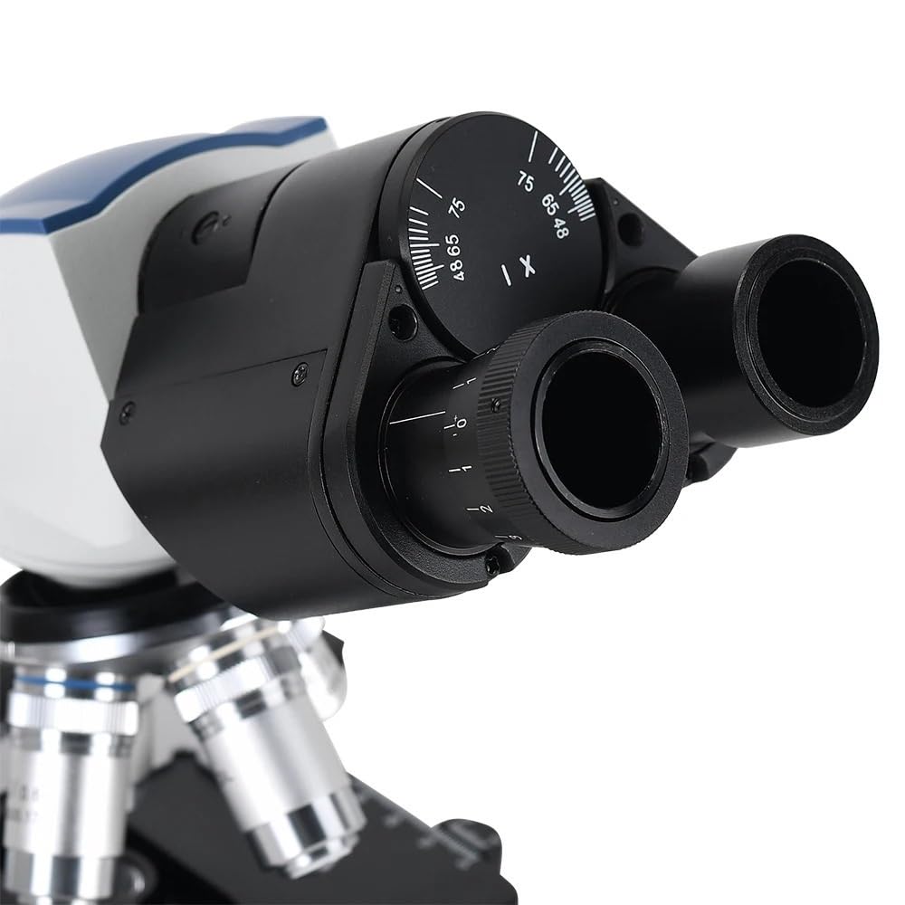 Mikroskopbeobachtung 40x-2500x Biologisches Lichtmikroskop mit Verstellbarer Beleuchtung und mechanischem XY-3D-Tisch für naturwissenschaftliche Labore