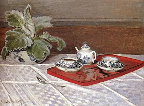 Toile Claude Monet Le Thé | Impression murale salon 60x90 cm