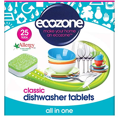 Ecozone All In One Dishwasher Tablets Classic, 72 Tablets, Mega Pack, Cuts Through Grease and Grime