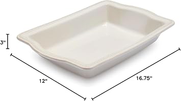 Sur La Table Pearl Stoneware Baker, White