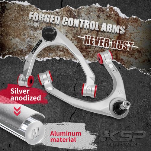 Image of KSP Silverado Upper Control Arms, 2-4 inch Aluminum Forged Control Arm Compatible With Ch-evy Silverado GMC Sierra 1500 2007-2018,2pcs Aftermarket UCA With Flexible Ball Joint
