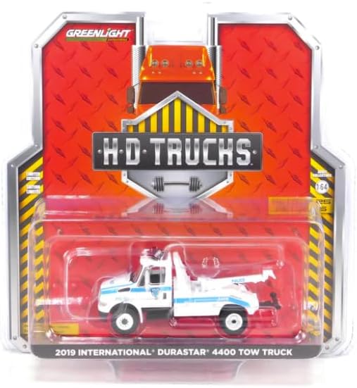 Collectibles Diecast 33250-A H.D. Trucks Series 25-2019 International Durastar 4400 Tow Truck - Port Authority of New York & New Jersey Police 1/64 Scale