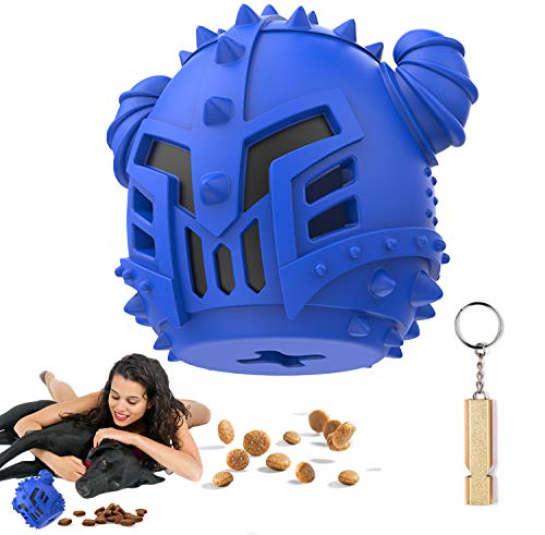 ROMEKER Dog Chew Toys for Aggressive Chewers Warrior Design,Treat Dispensing Dog Toys,Dental Care,Teething,Interactive Dog Toys Milk Flavor,Chew, Chase and Fetch,Pet Toy for Small Medium Large Dogs